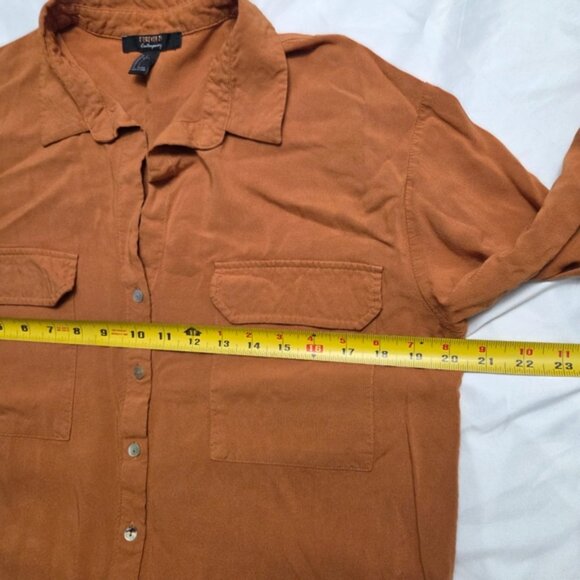 Forever 21 Utility Button Down High-Low Tunic Shirt L - Picture 5 of 6
